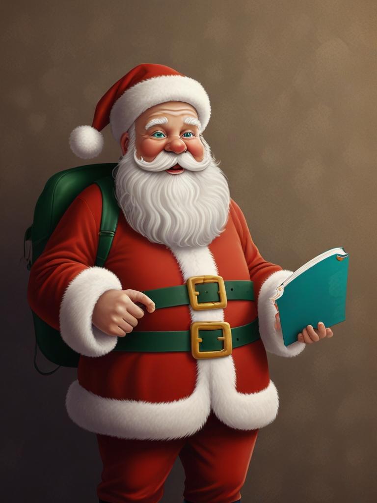 Cartoon drawing of Santa photo